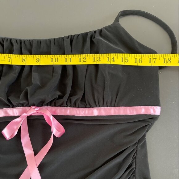 Vintage Y2K Taboo Women Dress Size 1X Polka Dot Bow Retro Coquette Pinup Party - Picture 10 of 12